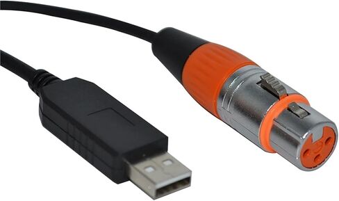 RS485 DMX512 to USB XLR 3PIN 3P DMX Female Controller KABLE(5m,Color C) in Kuwait