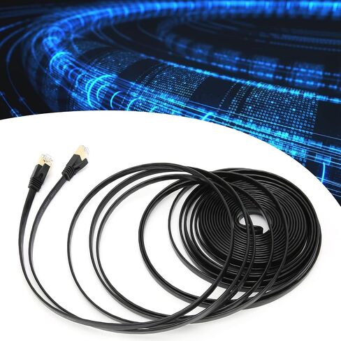 10 جيجابت في الثانية CAT7 مسطح مزدوج كابل إيثرنيت مزدوج مزدوج سلك ملتوية من 8 نواة لأجهزة التوجيه ، وأجهزة الكمبيوتر ، وأجهزة التلفزيون الذكية ، وشبكات المكاتب (20M) in Saudi Arabia