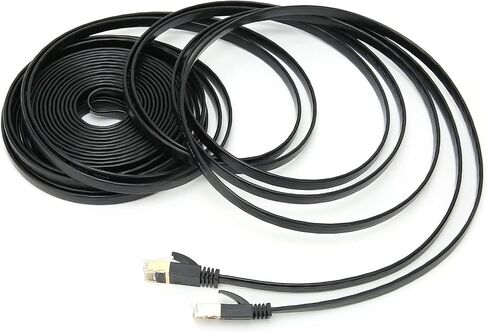 10 جيجابت في الثانية CAT7 مسطح مزدوج كابل إيثرنيت مزدوج مزدوج سلك ملتوية من 8 نواة لأجهزة التوجيه ، وأجهزة الكمبيوتر ، وأجهزة التلفزيون الذكية ، وشبكات المكاتب (20M) in Saudi Arabia