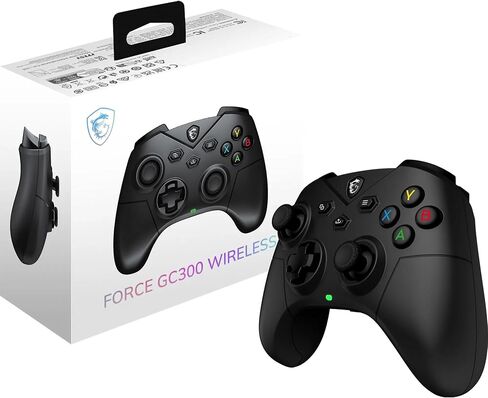 MSI Force GC300W-وحدة تحكم الألعاب: 2.4 جيجا هرتز ، بلوتوث ، USB Type-C إلى عمر بطارية لمدة 20 ساعة ، أغطية D-PAD قابلة للاستبدال ومحركات الاهتزاز المزدوجة ، اللاسلكي/اللاسلكي in Saudi Arabia