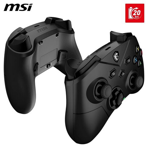 MSI Force GC300W-وحدة تحكم الألعاب: 2.4 جيجا هرتز ، بلوتوث ، USB Type-C إلى عمر بطارية لمدة 20 ساعة ، أغطية D-PAD قابلة للاستبدال ومحركات الاهتزاز المزدوجة ، اللاسلكي/اللاسلكي in Saudi Arabia