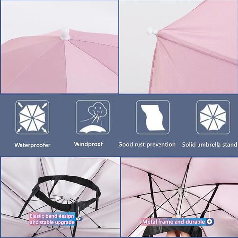 4 Pack Umbrella Hats, 26" Diameter Head Umbrella Hat for Women Men, Folding Waterproof Fishing Hat for Party Costume Beach Golf Hiking in Saudi Arabia