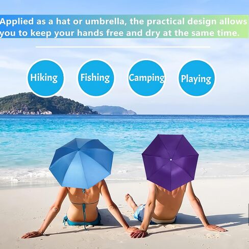 4 Pack Umbrella Hats, 26" Diameter Head Umbrella Hat for Women Men, Folding Waterproof Fishing Hat for Party Costume Beach Golf Hiking in Saudi Arabia