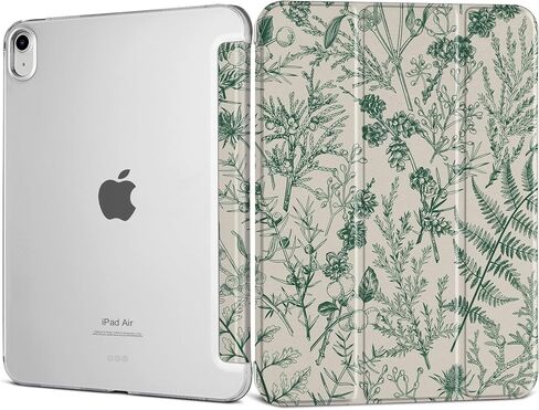 DONGKE for iPad Air 11-inch M3 2025 M2 2024, iPad Air 5th 2022 / 4th Generation 2020 10.9-inch, Slim Foldable Stand Hard PC Translucent Back Shell Smart Cover - [Auto Wake/Sleep] - Stripes in Saudi Arabia