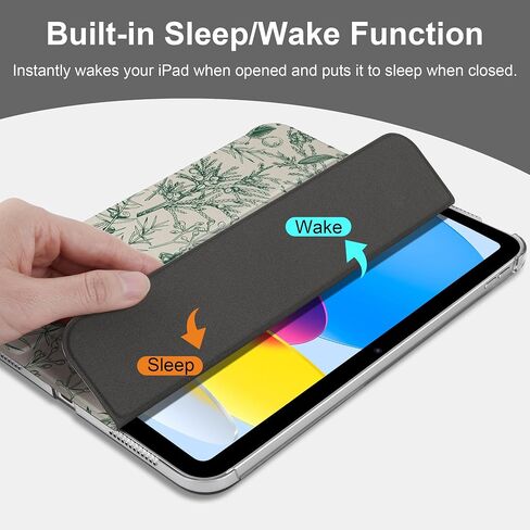 DONGKE for iPad Air 11-inch M3 2025 M2 2024, iPad Air 5th 2022 / 4th Generation 2020 10.9-inch, Slim Foldable Stand Hard PC Translucent Back Shell Smart Cover - [Auto Wake/Sleep] - Stripes in Saudi Arabia