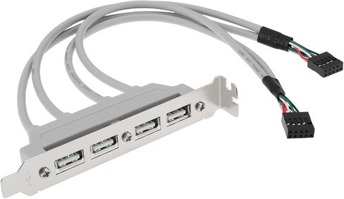 4 Ports USB 2.0 Female to 2 Motherboard 9Pin Header Cable with PCI-E Bracket in Saudi Arabia