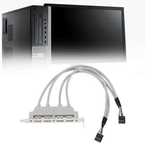 4 Ports USB 2.0 Female to 2 Motherboard 9Pin Header Cable with PCI-E Bracket in Saudi Arabia