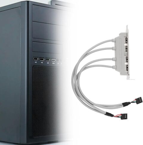 4 Ports USB 2.0 Female to 2 Motherboard 9Pin Header Cable with PCI-E Bracket in Saudi Arabia