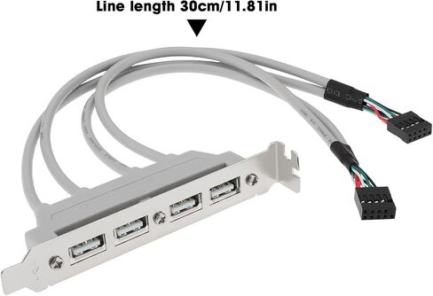 4 Ports USB 2.0 Female to 2 Motherboard 9Pin Header Cable with PCI-E Bracket in Saudi Arabia