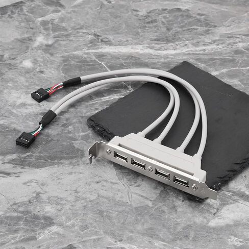 4 Ports USB 2.0 Female to 2 Motherboard 9Pin Header Cable with PCI-E Bracket in Saudi Arabia
