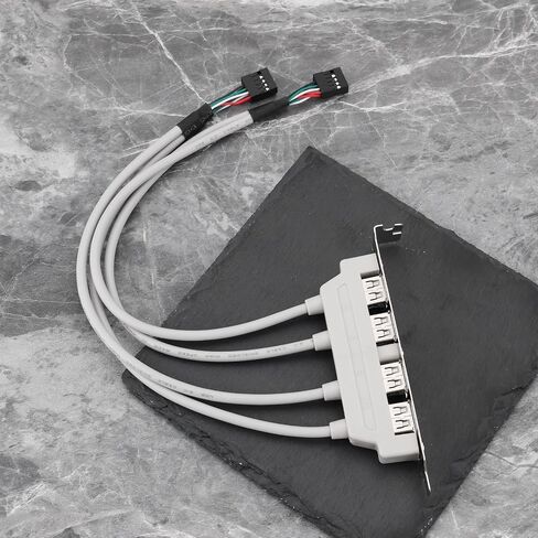 4 Ports USB 2.0 Female to 2 Motherboard 9Pin Header Cable with PCI-E Bracket in Saudi Arabia