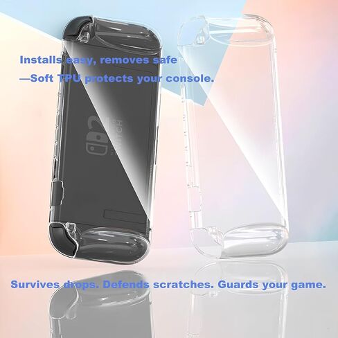 LESUTI for Nintendo Switch 2 (2025) Protective Case with [2-Pack] Tempered Glass Screen Protector (Auto-Align Tool) & 6-Pack Anti-Slip Joystick Caps - Switch 2 (2025) Accessories 3-IN-1 Bundle. in Saudi Arabia