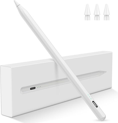 قلم الأسلوب لـ iPad 2025-2018 ، 15 دقيقة قلم رصاص سريع لشحن iPad A16 11/10/9/8/7/6th Gen ، Air M3 M2 11 "/13"/5/3. ، Pro M4 11 "/12.9/13" in Kuwait