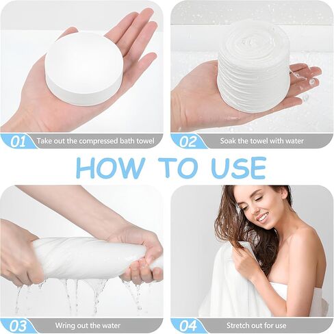 【10-PCS】 ترقية مناشف حمام مضغوطة يمكن ترقيتها للغاية ، ومنشفة سفر ، ومناشف حمامات يمكن التخلص منها للسفر ، و 70 × 140 سم ، وسرعة جافة ، وصحية ، وتوفير الفضاء للتخييم ، والمشي لمسافات طويلة ، و Gym & Hotel Use in Kuwait