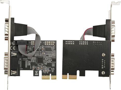 Estink 2 Port PCIE Serial DB9 Card PORT PCI Express RS232 DB9 بطاقة توسيع المنفذ التسلسلي مع واجهة PCIE X1 للأنظمة in Saudi Arabia