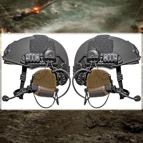 Soulchen 2 Pairs Hook & Loop Deck Set Tactical Headset Hook Loop Patches Compatible with Peltor Comtac Headset in Saudi Arabia