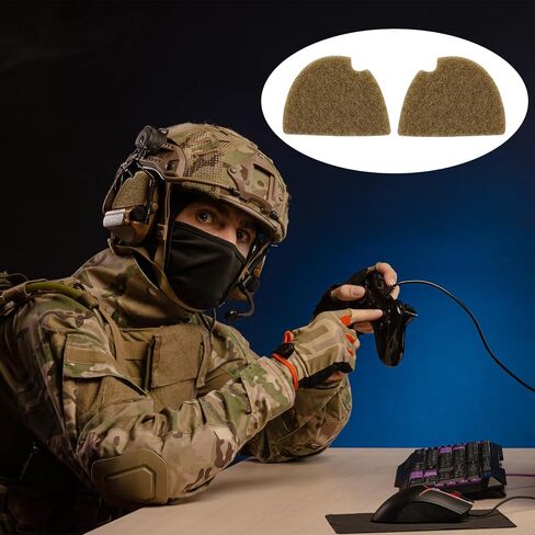 Soulchen 2 Pairs Hook & Loop Deck Set Tactical Headset Hook Loop Patches Compatible with Peltor Comtac Headset in Saudi Arabia