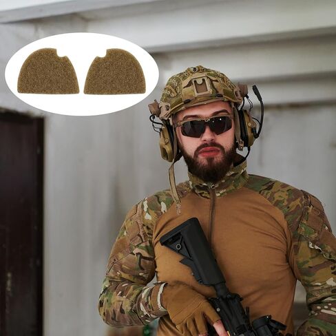 Soulchen 2 Pairs Hook & Loop Deck Set Tactical Headset Hook Loop Patches Compatible with Peltor Comtac Headset in Saudi Arabia