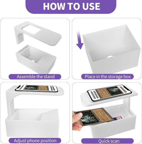 ScanStand لبطاقات التداول القياسية الحجم ، وقصة MTG Card Scanner ، حامل الهاتف مع مربع البطاقة ، المسح الضوئي بسرعة وبطاقات MTG ، المتاحة فقط لمانابوكس in Saudi Arabia