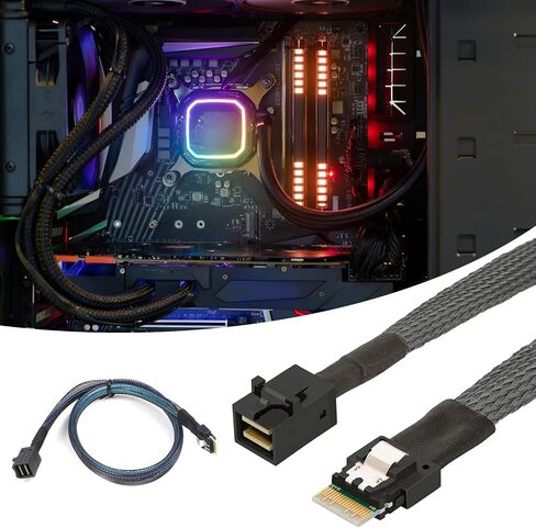 Highly Speed PCIE4.0 SFF8654 4i 38P to SFF8643 Cable for Internal Device Connection 5Ohms Most in Saudi Arabia