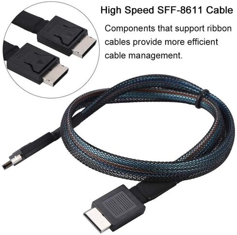 24 جيجابت في الثانية 8611 تمديد كابل PCIE 8611 سلك بيانات نقل الذكور لبطاقة الخادم الداخلي لمركز البيانات in Saudi Arabia