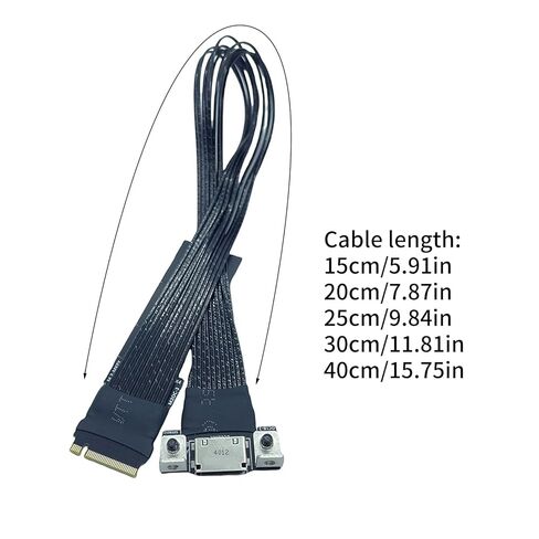 to 4i SFF8611 Extension Cable Silver Plating Wire for Desktop and Notebook Conversion with Optional Length in Kuwait