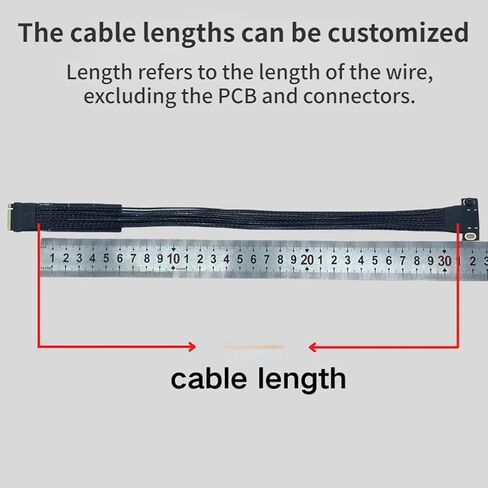 to 4i SFF8611 Extension Cable Silver Plating Wire for Desktop and Notebook Conversion with Optional Length in Kuwait