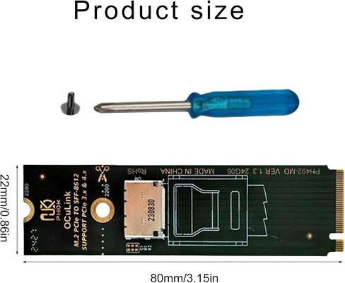 PCIE إلى SFF8612 بطاقة محول التوسع تدعم SFF8611 SFF8612 لمختلف اللوحة الرئيسية in Saudi Arabia