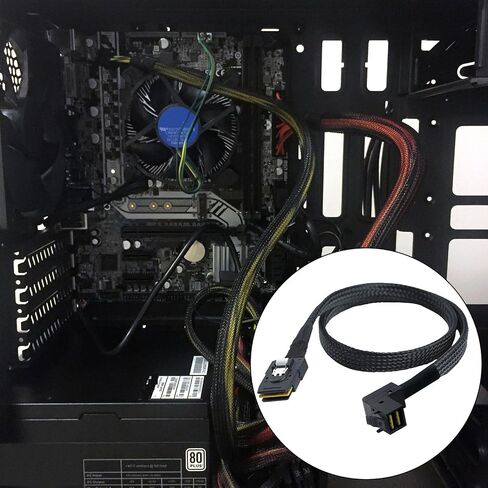 SFF 8087 to 90 Degree MiniSAS 8643 Internal Connection Cable for Hard Drives and Servers Featuring Coaxials in Saudi Arabia