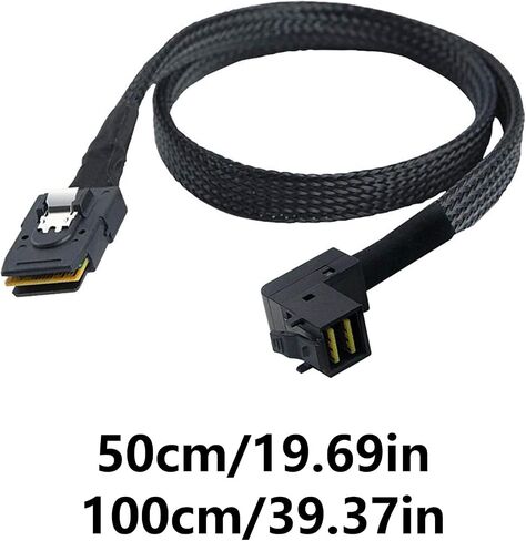 SFF 8087 to 90 Degree MiniSAS 8643 Internal Connection Cable for Hard Drives and Servers Featuring Coaxials in Saudi Arabia