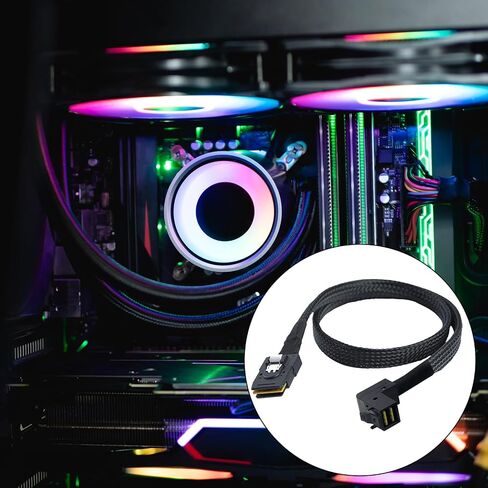 SFF 8087 to 90 Degree MiniSAS 8643 Internal Connection Cable for Hard Drives and Servers Featuring Coaxials in Saudi Arabia