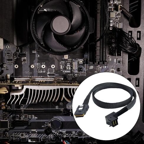 SFF 8087 to 90 Degree MiniSAS 8643 Internal Connection Cable for Hard Drives and Servers Featuring Coaxials in Saudi Arabia