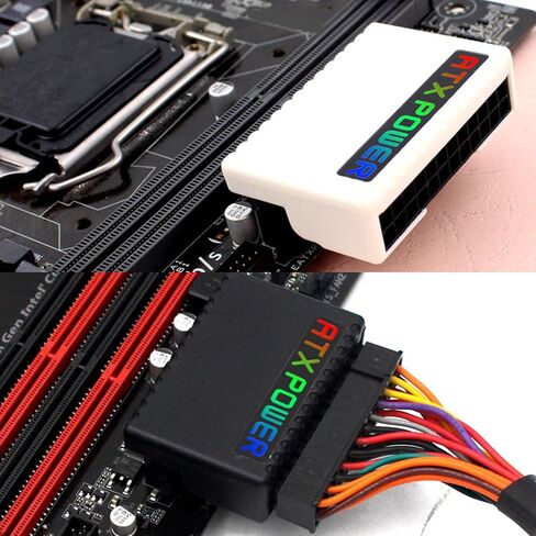 24Pin 90Degree Adapter with 3Pin ARGB Lights for Computer Case Mainboard Power Supply Wiring in Saudi Arabia