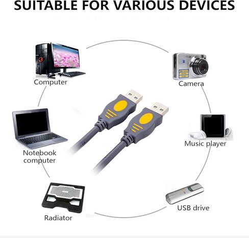 USB 2.0 Cord Male to Male Connection for USB Disk ، وقراء البطاقات ، والطابعات ، والكاميرات in Saudi Arabia