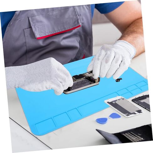 POPETPOP Large Silicone Repair Mat for Computer Phone Repairs Heat Insulation Workbench Mat with Non Slip Base Portable Solder Holder for Stylish Design in Saudi Arabia