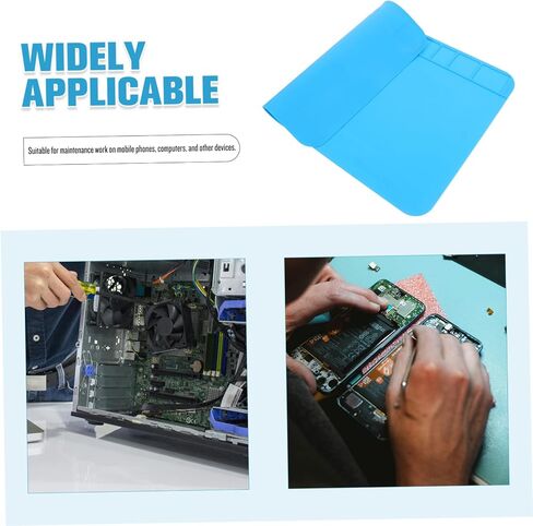 POPETPOP Large Silicone Repair Mat for Computer Phone Repairs Heat Insulation Workbench Mat with Non Slip Base Portable Solder Holder for Stylish Design in Saudi Arabia