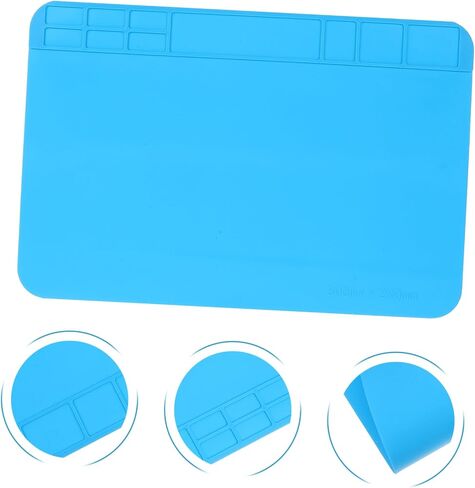POPETPOP Large Silicone Repair Mat for Computer Phone Repairs Heat Insulation Workbench Mat with Non Slip Base Portable Solder Holder for Stylish Design in Saudi Arabia