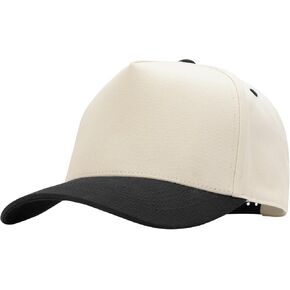 Vintage Trendy Trucker Hat, Structured 5-Panel Snapback Hat, Adjustable Cotton Solid or 2-Tone Baseball Cap Men Women in Kuwait