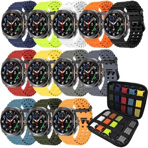 Sport Band &Storage Case Compatible for Galaxy Watch Ultra 2/1 | No Gap Waterproof Wristband,Soft Silicone Strap,for Samsung Galaxy Watch Ultra 2/Ultra 47mm(2026/2025/2024) Men Women in Saudi Arabia