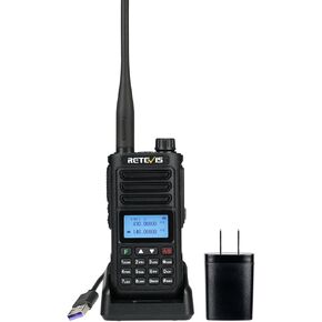 Retevis RA79 Ham Radio, Dual Band Two Way Radio, Long Range Walkie Talkies, Aviation Receive, NOAA, FM, USB-C Rechargeable 2 Way Radio, Portable Walkie Talkie for Radio Amateur(1 Pack) in Kuwait