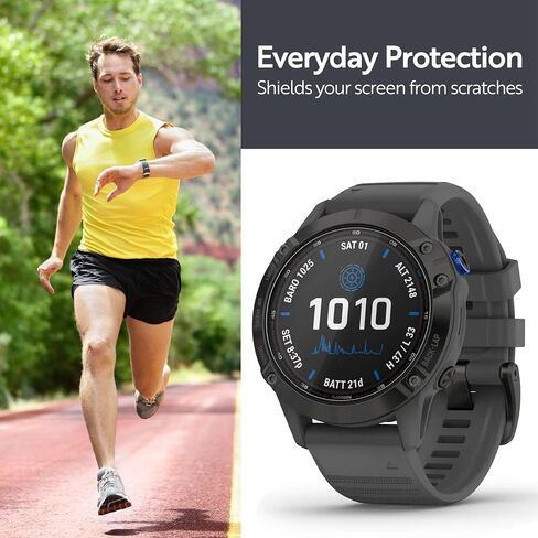 Armorsuit 6 Pack for Garmin Fenix ​​6/6 Pro / 6 Sapphire / 6 Pro Solar Anti -Glare Screen Protector Militaryshield Matte - Made in USA in Saudi Arabia