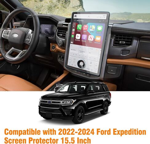 Moonlinks Tempered Glass Screen Protector 15.5" Compatible with 2022 2023 2024 Ford Expedition(Limited/Timberline/King Ranch/Platinum) Navigation Touchscreen Protector High Definition 9H Hardness 1PCS in Saudi Arabia