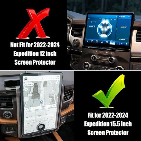 Moonlinks Tempered Glass Screen Protector 15.5" Compatible with 2022 2023 2024 Ford Expedition(Limited/Timberline/King Ranch/Platinum) Navigation Touchscreen Protector High Definition 9H Hardness 1PCS in Saudi Arabia