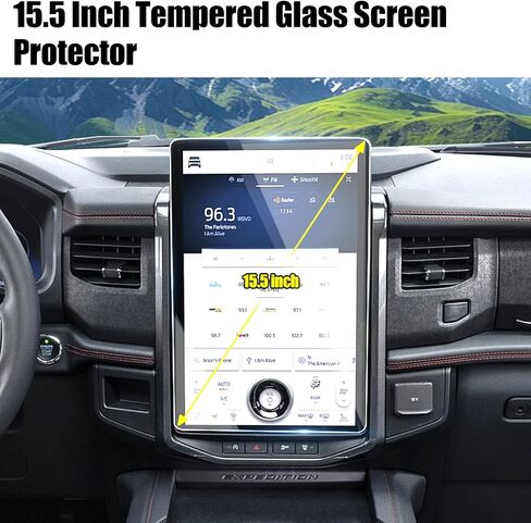 Moonlinks Tempered Glass Screen Protector 15.5" Compatible with 2022 2023 2024 Ford Expedition(Limited/Timberline/King Ranch/Platinum) Navigation Touchscreen Protector High Definition 9H Hardness 1PCS in Saudi Arabia