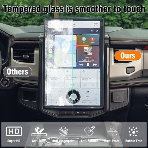 Moonlinks Tempered Glass Screen Protector 15.5" Compatible with 2022 2023 2024 Ford Expedition(Limited/Timberline/King Ranch/Platinum) Navigation Touchscreen Protector High Definition 9H Hardness 1PCS in Saudi Arabia