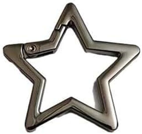 النجم على شكل الفولاذ المقاوم للصدأ سلسلة مفاتيح مقطع carabiner snap hook حامل carabiner خطاف المقطع مفتاح الحامل مفتاح سلسلة مفاتيح للمفاتيح وملحق المحفظة مع حلقات السلسلة in Saudi Arabia