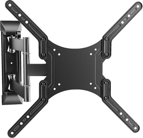 Black Full Motion TV Wall Mount for 23" to 55" TVs, TV Bracket Wall Mount with Articulating Arms, Fit Up to 66lbs & VESA 400x400 in Saudi Arabia