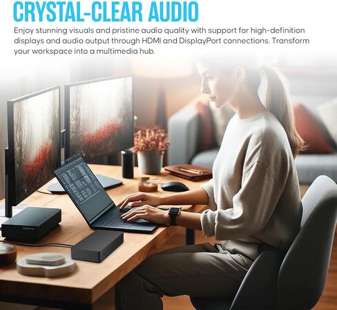 Microsoft Surface Dock 2 ، 9-in-1 محطة الإرساء مع إمدادات الطاقة MAX 199W ، شاشة عرض مزدوجة 4K ، Ethernet ، 4x USB-C ، Surface Pro 8 9 × 10 11 (متجدد) in Saudi Arabia