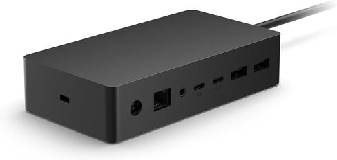 Microsoft Surface Dock 2 ، 9-in-1 محطة الإرساء مع إمدادات الطاقة MAX 199W ، شاشة عرض مزدوجة 4K ، Ethernet ، 4x USB-C ، Surface Pro 8 9 × 10 11 (متجدد) in Saudi Arabia