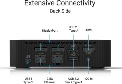 ASUS ExpertCenter PN54 Barebone Mini PC with AMD RyzenTM AI 7 350 Processor, DDR5 RAM, Dual Storage Design, WiFi 7 & BT 5.4, Voice Command, Toolless Chassis Access, USB-C, Hardware TPM, & VESA Mount in Saudi Arabia